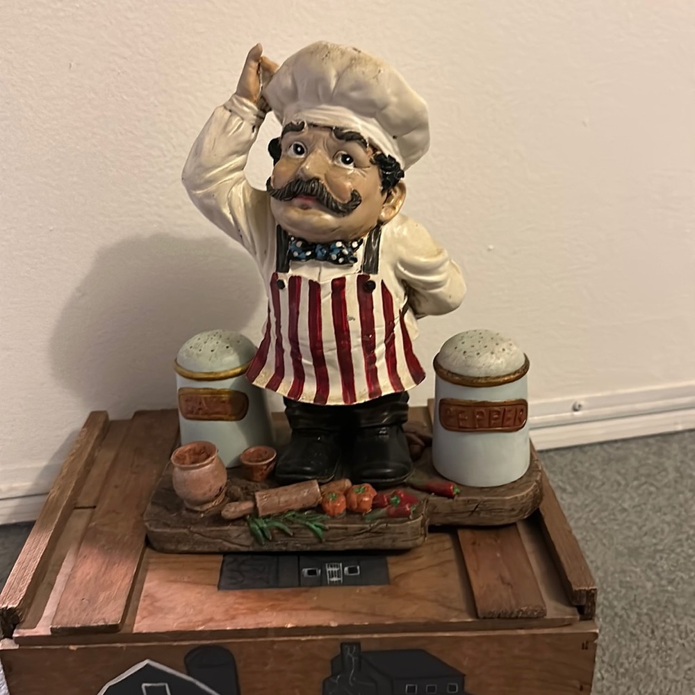 Vintage chef statue